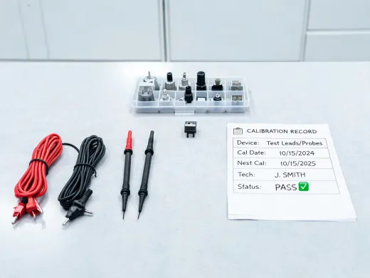Accessory kit documented with calibration record